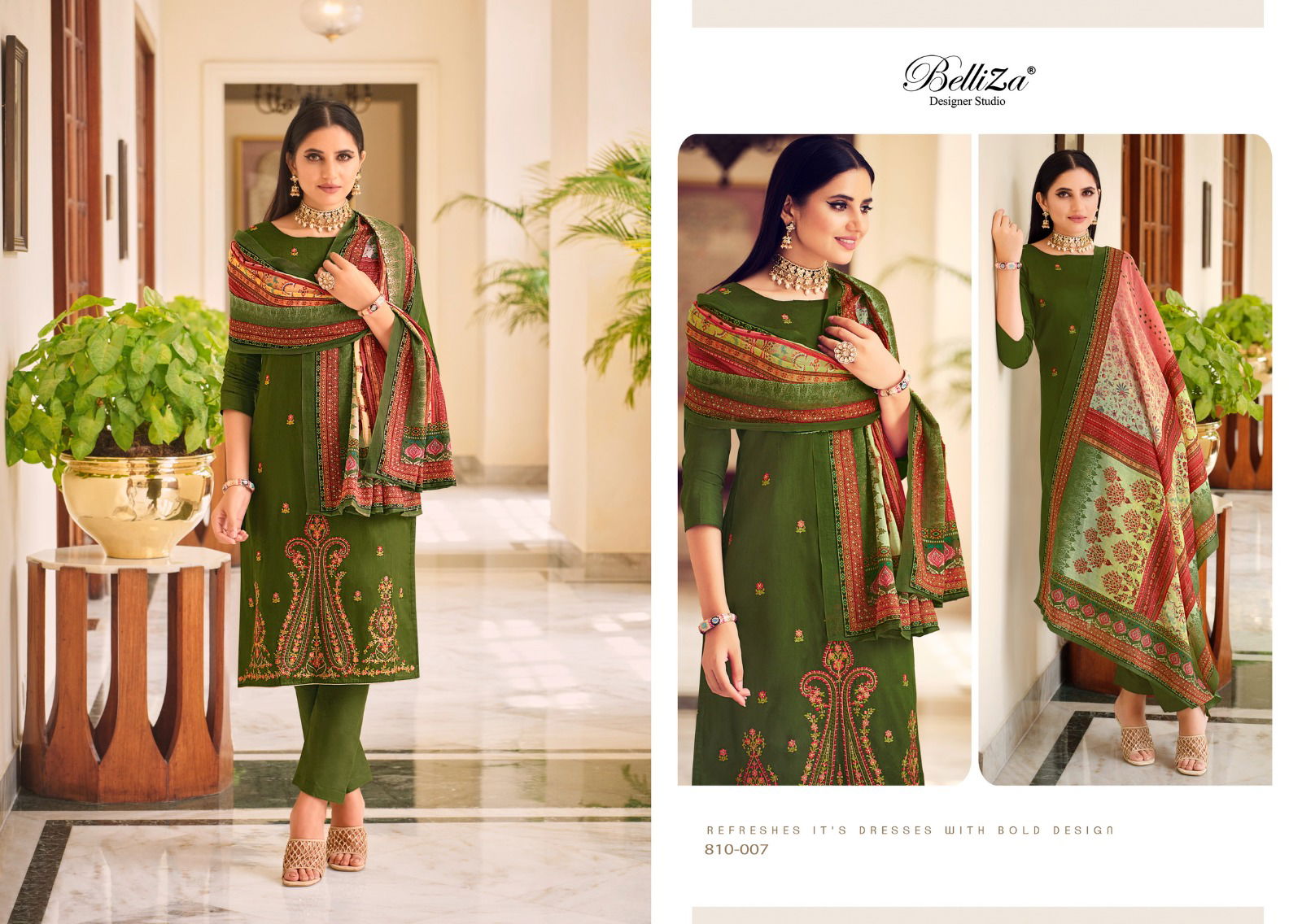 Ibadat By Belliza Jam Cotton Dress Material Catalog
